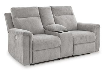 Barnsana Power Reclining Loveseat with Console