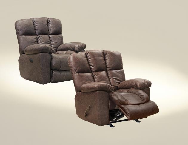 Catnapper Furniture Mayfield Glider Recliner in Saddle