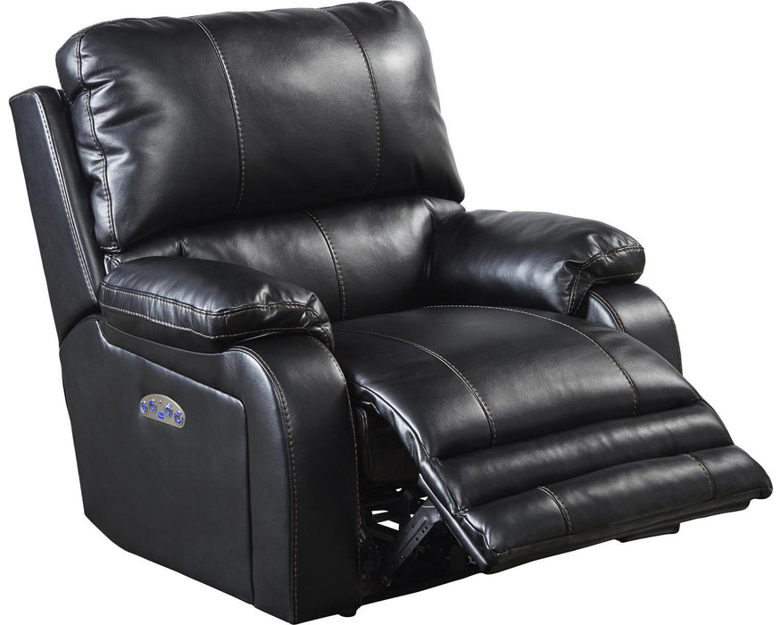 Catnapper Thornton Power Headrest/Power Lay Flat Recliner in Black image