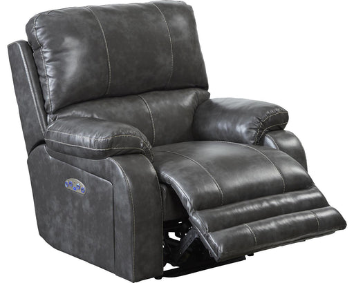 Catnapper Thornton Power Headrest/Power Lay Flat Recliner in Steel image