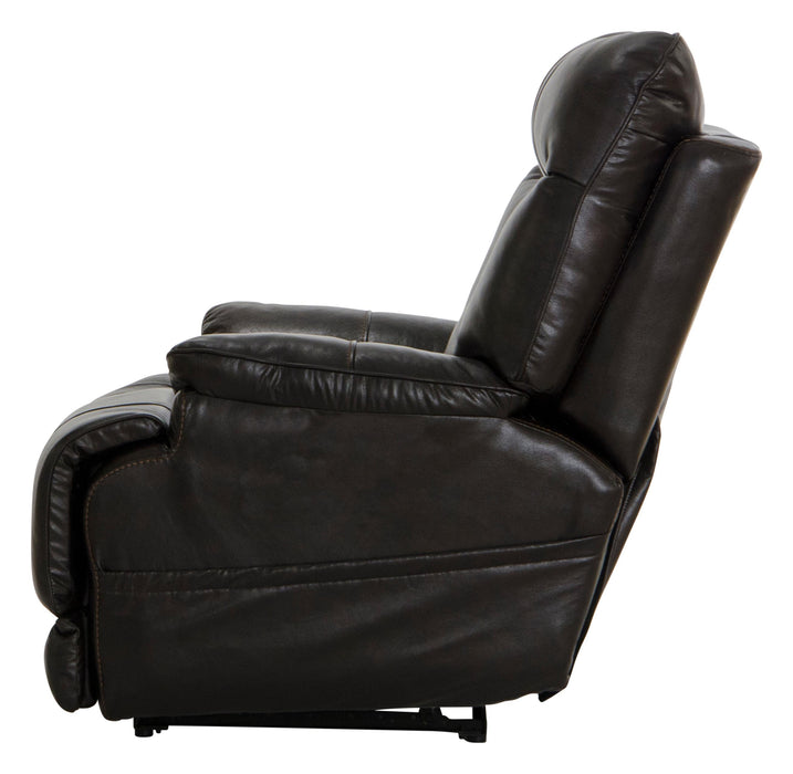 Naples Leather Power Lay Flat Recliner with Power Adjustable Headrest and Extra Extension Footrest