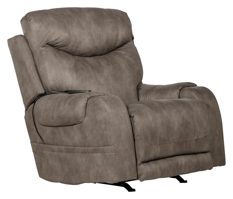 Recharger Power Rocker Recliner with Power Adjustable Headrest & Lumbar and CR3 Heat & Massage