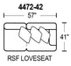 Jackson Furniture Kingston RSF Loveseat in Phantom/Pewter 447242 image